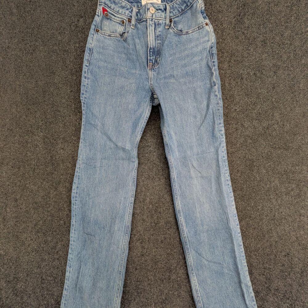 Abercrombie & Fitch Jeans Womens 24 Blue High Rise Relaxed Fit Straight Leg Pant